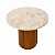 Mesa de Apoio em Mármore com Base em Madeira 50cm - Imagem 7