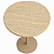 Mesa Lateral Matera 50cm de Travertino e Base em Aço - Imagem 3