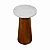 Mesa de Apoio Lateral Raffinato 27cm de Quartzito com Pé de Madeira - Imagem 4