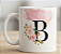 Caneca Personalizada Floral com Inicial - Imagem 1