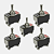 Kit 5 Chave Alavanca 10amp / 250v 4 Polos On/off - Imagem 1
