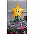 Estrela Do Mario Decorativa Enfeite Árvore Natal Dourado Lisa - Imagem 2