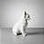 Miniatura Chihuahua Pelo Longo Decoração Escultura Pet Branco - Imagem 4