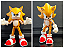 Figura Articulada Super Sonic Dourada 12,5cm - Imagem 1