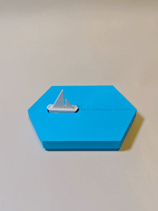 Veleiro Fidget Anti Stress Decoração com Caixa - Imagem 1