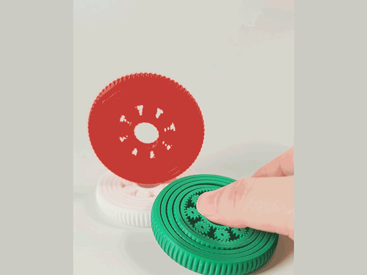 Fidget Spinner Gyro Engrenagens Planetárias 5 Anéis - Imagem 2