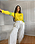 Blusa modal Brasil - Listras/Amarela - Imagem 2