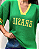Blusa tricô lisa Brasil - Gola v (Verde e Amarela) - Imagem 2