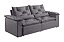 SOFA RETR GRECIA 195 - VEL CINZA - ESTOFAMART - Imagem 1