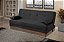 SOFA CAMA SF.5860 MADRID/19 VEL LISO PRETO 2255/B - LUXURY - Imagem 2