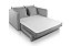 SOFA CAMA NORONHA LINHO CNZ ESC/566-BR P/COLCHAO  - JC ESTOF - Imagem 4