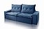 SOFA RETR LORETO 230CM VEL AZUL/524 - JC ESTOF - Imagem 1