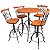 Jogo de mesa bistrô com 4 banquetas Elegance - Imagem 1