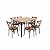 Jogo de mesa retangular com 6 cadeiras Vintage X - Imagem 1
