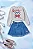 CONJUNTO KUKIÊ BLUSÃO BOXY E SAIA JEANS – 90633 - Imagem 5