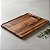 Tábua 36x28cm De Corte Retangular Com Pegador Madeira Teca - Imagem 1