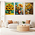 Conjunto de 3 Quadros Decorativos Girassol Amarelo - Imagem 2