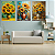 Conjunto de 3 Quadros Decorativos Girassol Amarelo - Imagem 3