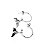 Brinco Yara - Argolinha com Pingente Rabo de Sereia em Aço Inox - Imagem 2