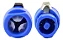 Kit 10 Plug Powercon Macho Azul Conector Ac 3 Pólo Com Trava - Imagem 4