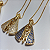 Colar Nossa Senhora Pingente Grande Dupla Face com Zircônia Cristal e Azul Banhado em Ouro18k - Imagem 1