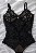 Body de Renda Preto com Nude - Imagem 1