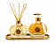 Kit Lavabo Dourado com Difusor, Sabonete Líquido e Bandeja Decorativa – SÊ HOME - Imagem 1