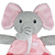 Naninha com Prendedor de Chupeta Soninho - Elefante Rosa - Imagem 2