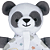 Naninha com Prendedor de Chupeta Soninho - Panda Cinza - Imagem 2