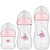 Kit 3 Mamadeiras Easy Flow - Rosa - Imagem 1