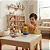 Brinquedo Pedagógico Montessori Torre Encaixe Madeira 7color Multicolor - Imagem 4