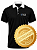 DUPLICADO - Camiseta Polo Bordada duas cores Preto e Branco - Imagem 1