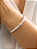 Bracelete com Design de Prego Cravejado folheado em ródio branco - Imagem 1