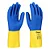 LUVA LATEX REVEST AMARELA AZUL M.G.XG - Imagem 1