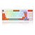 Teclado Redragon Gloria Branco Laranja RGB ABNT2 Switch Red - Imagem 1