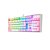 Teclado Gamer Redragon Mitra Branco Rosa Rgb Switch Azul Pt - Imagem 4