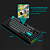 Teclado Gamer Akko 5075 B Black Cyan Plus Rgb Switch Silver - Imagem 2