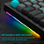 Teclado Gamer Akko 5075 B Black Cyan Plus Rgb Switch Silver - Imagem 3