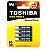 Pilha Alcalina AAA 1,5v LR03GCP (Com 4 Pilhas) Toshiba - Imagem 1