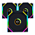 Kit 3 Fans Lian Li Uni Fan SL Wireless LCD 120 ARGB Preto - Imagem 3
