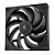 Kit 3 Fans DeepCool FD14 Preto 140mm Amortecedores Integrados - Imagem 3