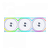 Kit 3 Fans Lian Li Uni Fan SL Wireless 120 ARGB Branco - Imagem 1