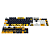Keycaps Redragon Harry Potter Hogwart’s Hufflepuff Preto e Amarelo - Imagem 2