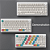 Keycaps Akko Perfil Mda Pbt Double Shot Kit 282 Un Cream - Imagem 4