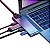 Hub Baseus Para MacBook Thunderbolt Duplo C 7 portas 2x Tipo-C para HDMI + SD/TF +2x USB3.0 + RJ45 + PD (Carregamento) - Imagem 2