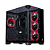 Gabinete Rise Mode Galaxy Full Glass Mid Tower ATX Lateral e Frente em Vidro Temperado Preto - Imagem 1