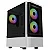 GABINETE GAMER TALOS E3 BRANCO COM 3 FAN - Imagem 1