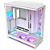 Gabinete Gamer NZXT H9 Flow RGB+ Frontal Diagonal 2025 7 Fans Branco - Imagem 4
