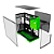 Gabinete Gamer Geometric Future Model 5 Preto e Verde Nvidia Style Edição Limitada 5 Fans - Imagem 4