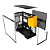 Gabinete Gamer Geometric Future Model 5 Sem Fans Preto e Amarelo - Imagem 4